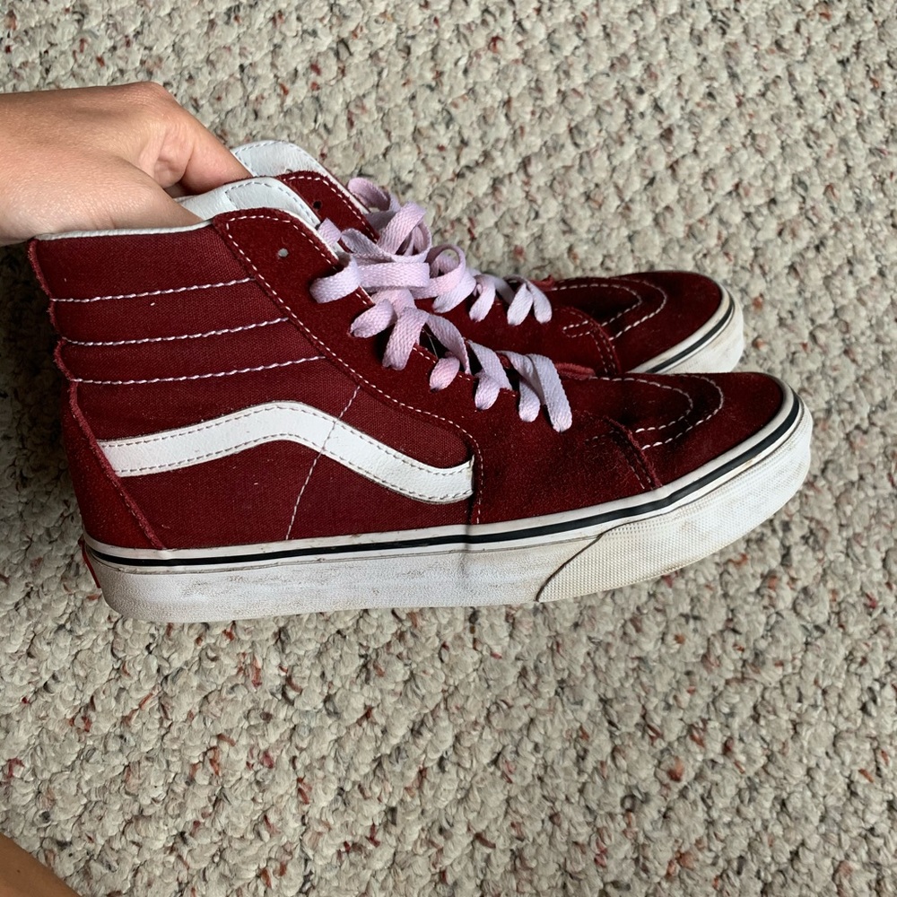 Hi Top Vans - maroon